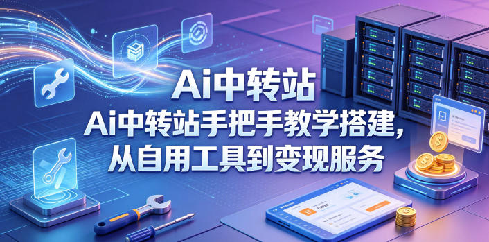 Ai中转站手把手教学搭建，从自用工具到变现服务-小明副业导航站