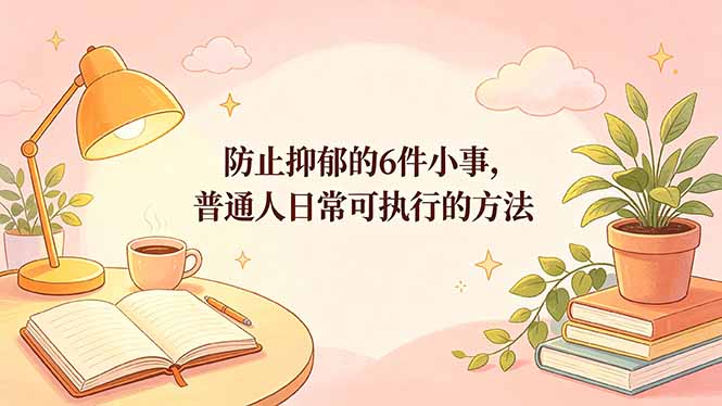 付费文章：防止抑郁的6件小事，普通人日常可执行的方法-小明副业导航站