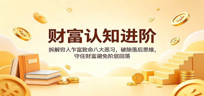财富认知进阶：拆解穷人乍富致命八大恶习，破除落后思维，守住财富避免阶层回落-小明副业导航站