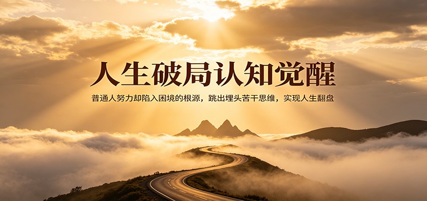 人生破局认知觉醒，普通人努力却陷入困境的根源，跳出埋头苦干思维，实现人生翻盘-小明副业导航站