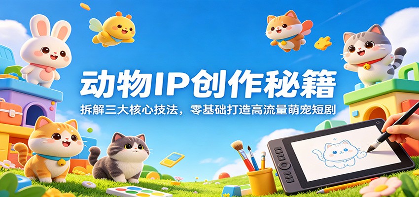动物IP创作秘籍：拆解三大核心技法，零基础打造高流量萌宠短剧-小明副业导航站