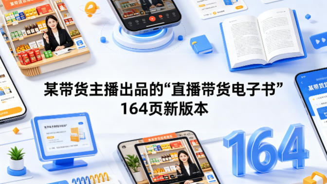 某带货主播出品的《直播带货电子书》164页新版本-小明副业导航站