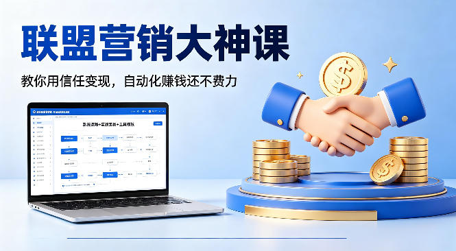 联盟营销大神课,教你用信任变现,自动化賺钱还不费力【原创双语字幕】-小明副业导航站