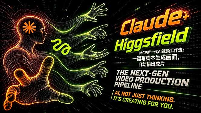 Claude+Higgsfield MCP新一代AI视频工作流：一键写脚本生成画面，自动输出成片-小明副业导航站