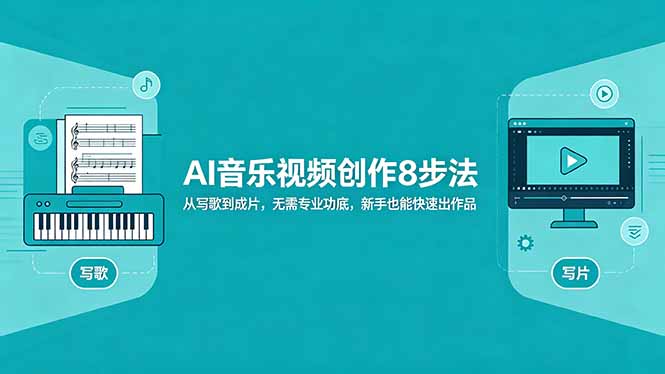 AI音乐视频创作8步法：从写歌到成片，无需专业功底，新手也能快速出作品-小明副业导航站