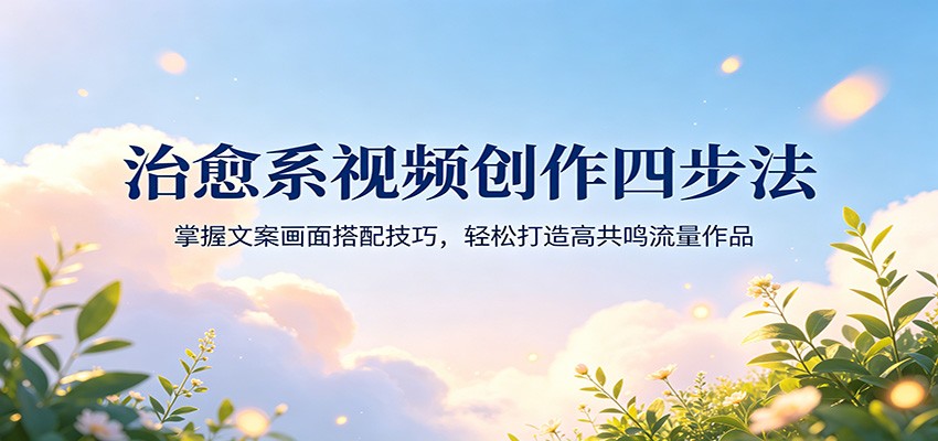 治愈系视频创作四步法：掌握文案画面搭配技巧，轻松打造高共鸣流量作品-小明副业导航站