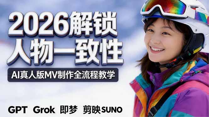2026独创解锁人物一致性：AI真人版MV制作，不讲空话，不拼概念，全流程实操-小明副业导航站