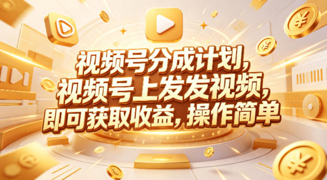 视频号分成计划，599元众筹的Red团队课程，视频号上发发视频，即可获取收益，操作简单-小明副业导航站