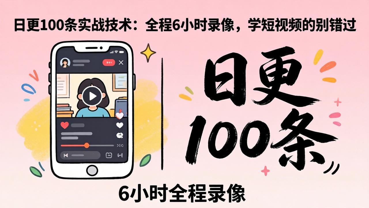 某工作坊东莞2026年4月12线下课：日更100条实战：全程6小时录像，学短视频的别错过-小明副业导航站