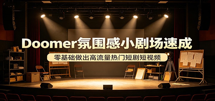 Doomer氛围感小剧场速成，零基础做出高流量热门短剧短视频-小明副业导航站
