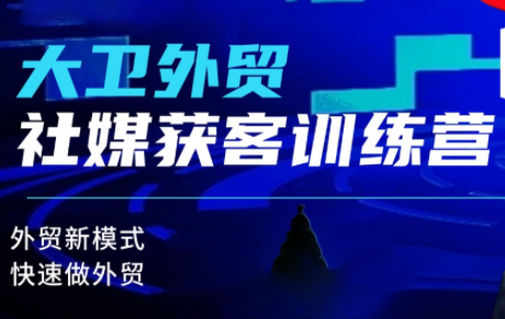 大卫老师·外贸社媒获客独家训练营(更新4月)-小明副业导航站