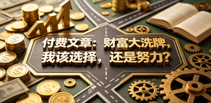 付费文章：财富大洗牌，我该选择，还是努力？-小明副业导航站
