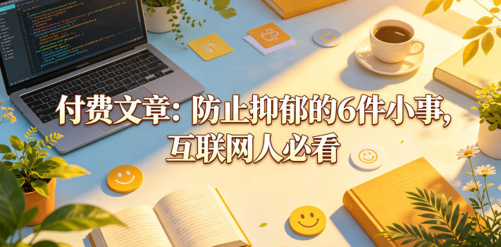 付费文章：防止抑郁的6件小事，互联网人必看！-小明副业导航站