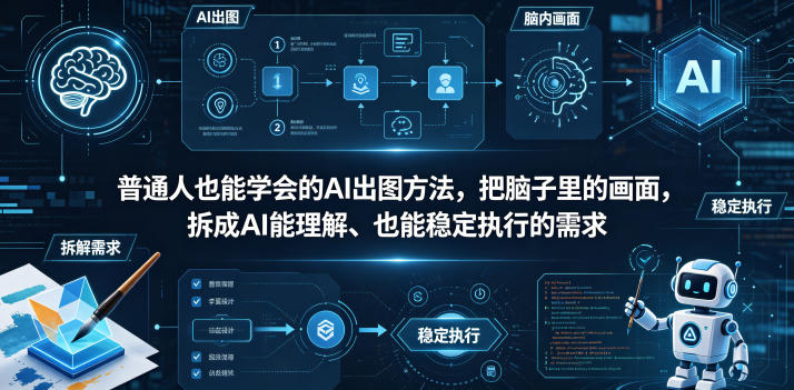普通⼈也能学会的AI出图⽅法，把脑子里的画面，拆成AI能理解、也能稳定执行的需求【文档】-小明副业导航站
