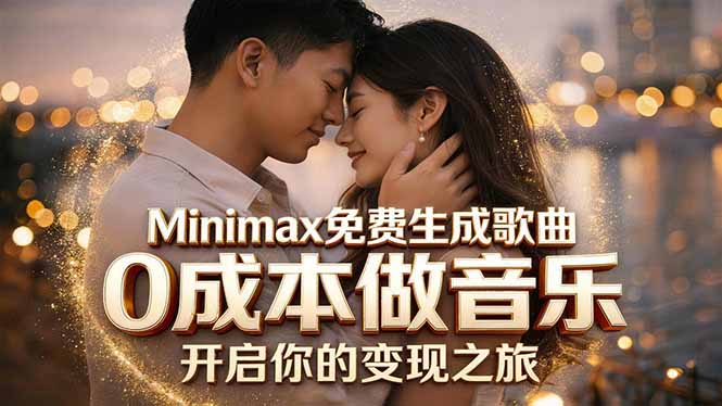 Minimax免费生成歌曲实测！0成本做音乐，说唱流行Lofi一键生成-小明副业导航站