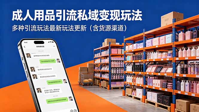 成人用品引流私域变现玩法,多种引流玩法最新玩法更新(含货源渠道-小明副业导航站