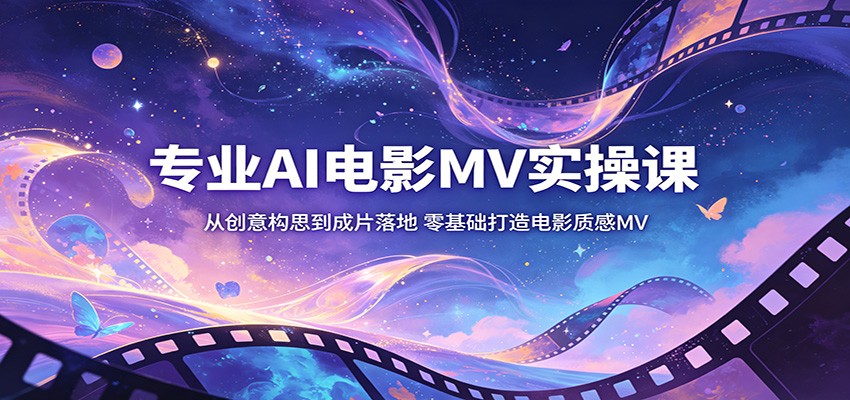 专业AI电影MV实操课:从创意构思到成片落地,零基础打造电影质感MV-小明副业导航站