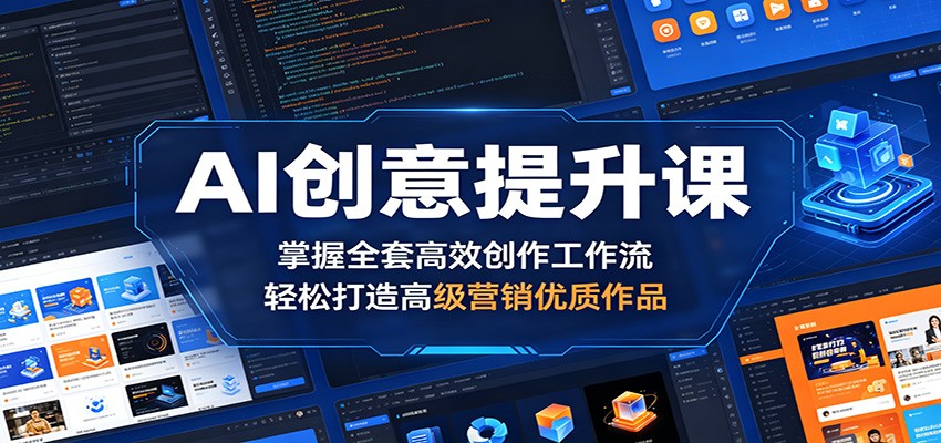 AI创意提升课:掌握全套高效创作工作流,轻松打造高级营销优质作品-小明副业导航站