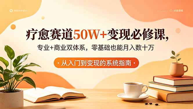 疗愈赛道50W+变现必修课,专业+商业双体系,零基础也能月入数十万-小明副业导航站