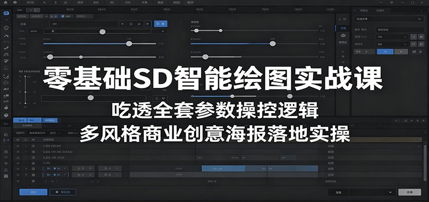 零基础SD智能绘图实战课：吃透全套参数操控逻辑，多风格商业创意海报落地实操-小明副业导航站