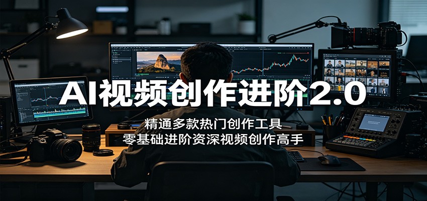 AI视频创作进阶2.0：精通多款热门创作工具，零基础进阶资深视频创作高手-小明副业导航站