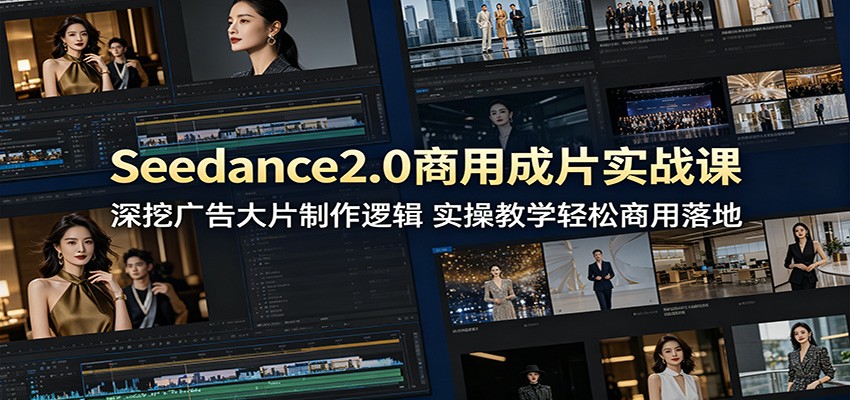 Seedance2.0商用成片实战课：深挖广告大片制作逻辑，实操教学轻松商用落地-小明副业导航站