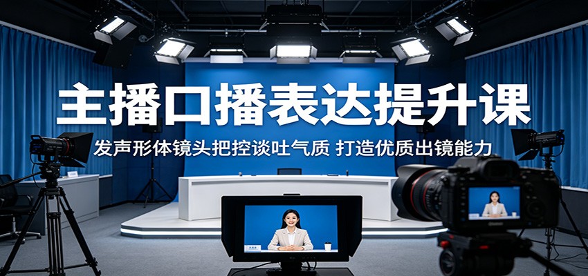 主播口播表达提升课：发声形体镜头把控谈吐气质，打造优质出镜能力-小明副业导航站